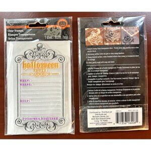 2013 Recollections Halloween invitation clear stamps 28861